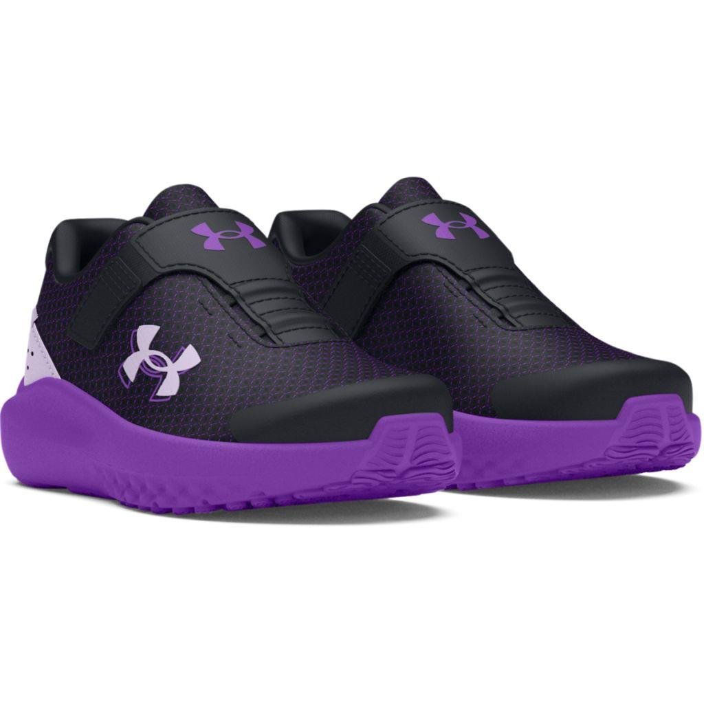 Under Armour BINF Surge 4 Παιδικά Sneakers Σε Μαύρο - Μωβ