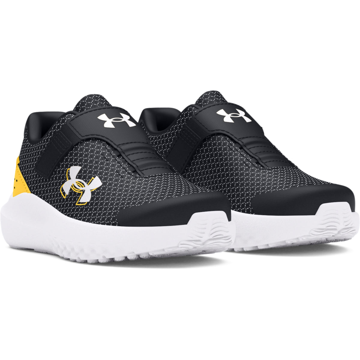 Under Armour BINF Surge 4 Παιδικά Sneakers Σε Μαύρο Κίτρινο