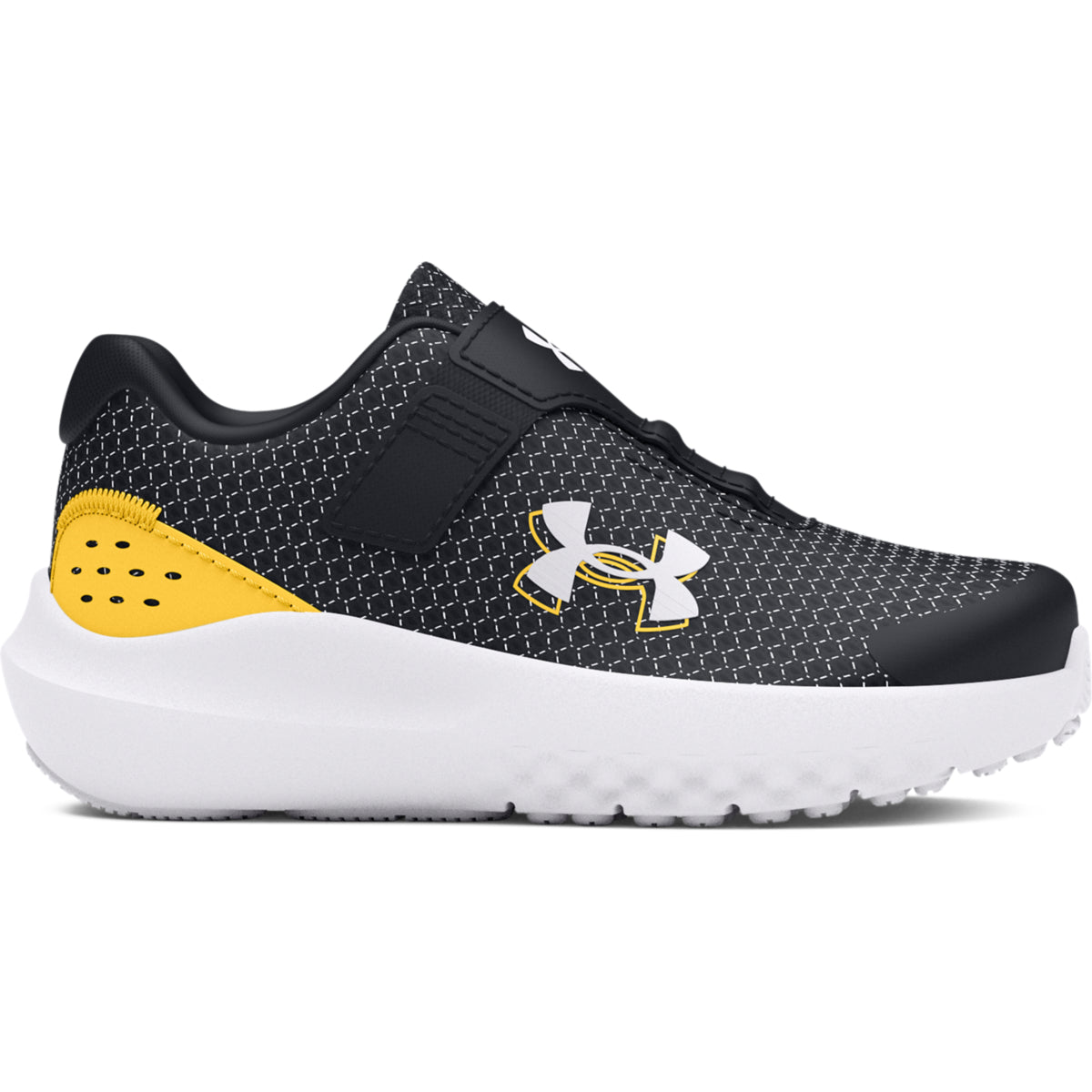 Under Armour BINF Surge 4 Παιδικά Sneakers Σε Μαύρο Κίτρινο