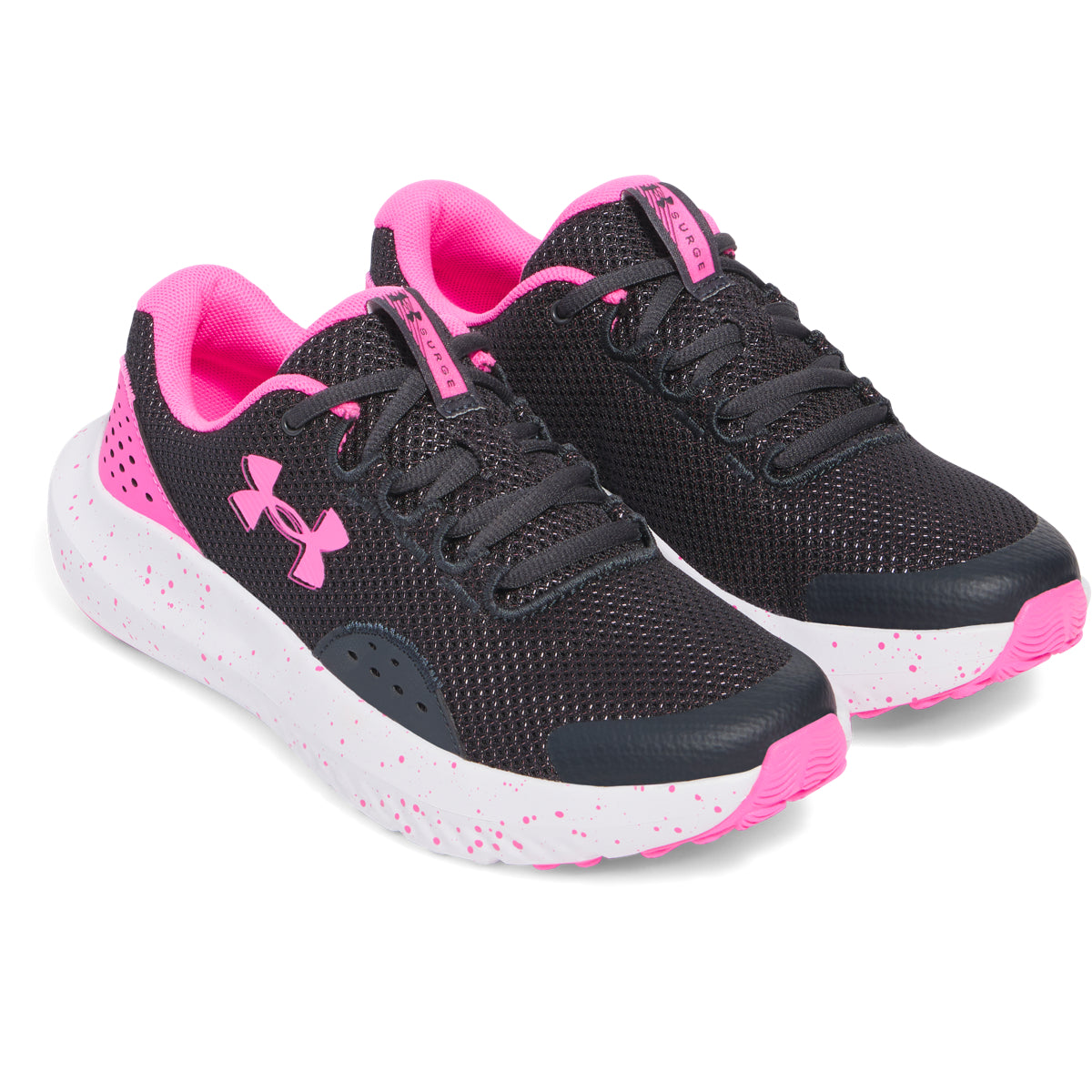 Under Armour GGS Surge 4 Παιδικό Αθλητικό Μαύρο - Ροζ