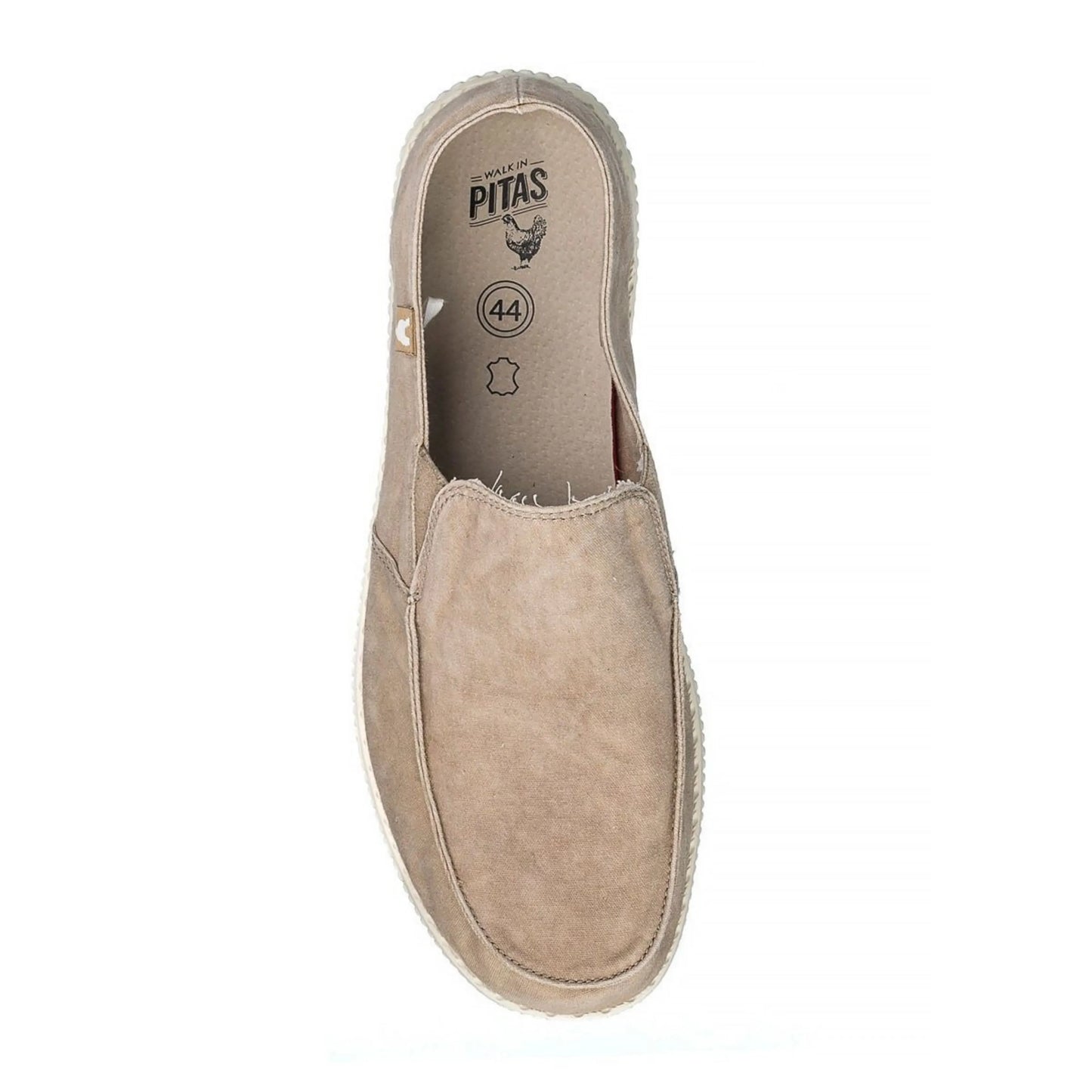 pitas wp150 slip-on washed μπεζ ανδρικά παπούτσια πάνω όψη
