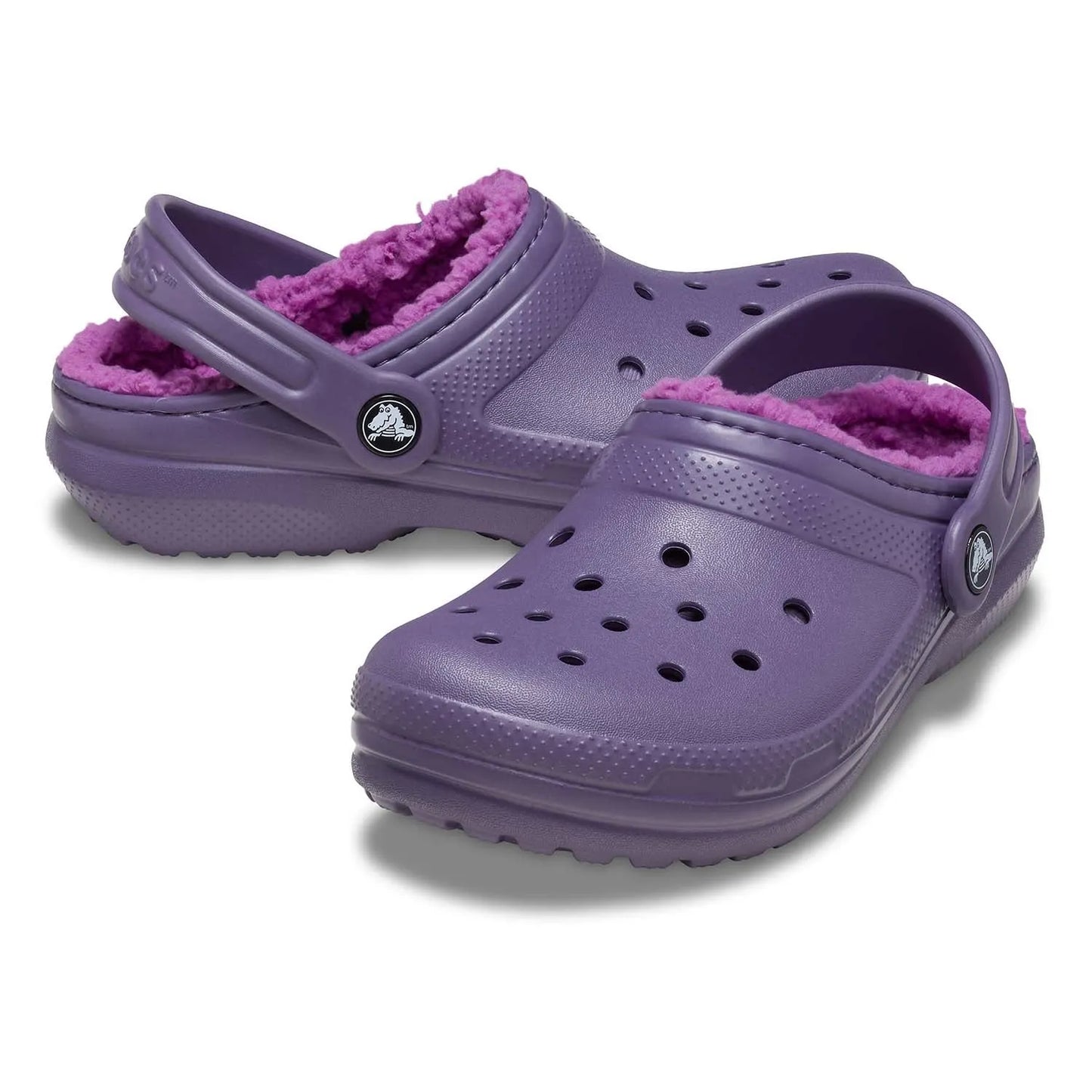 Crocs Classic Lined Clog K Παιδικό Σαμπό Μωβ Με Γούνα 5CI