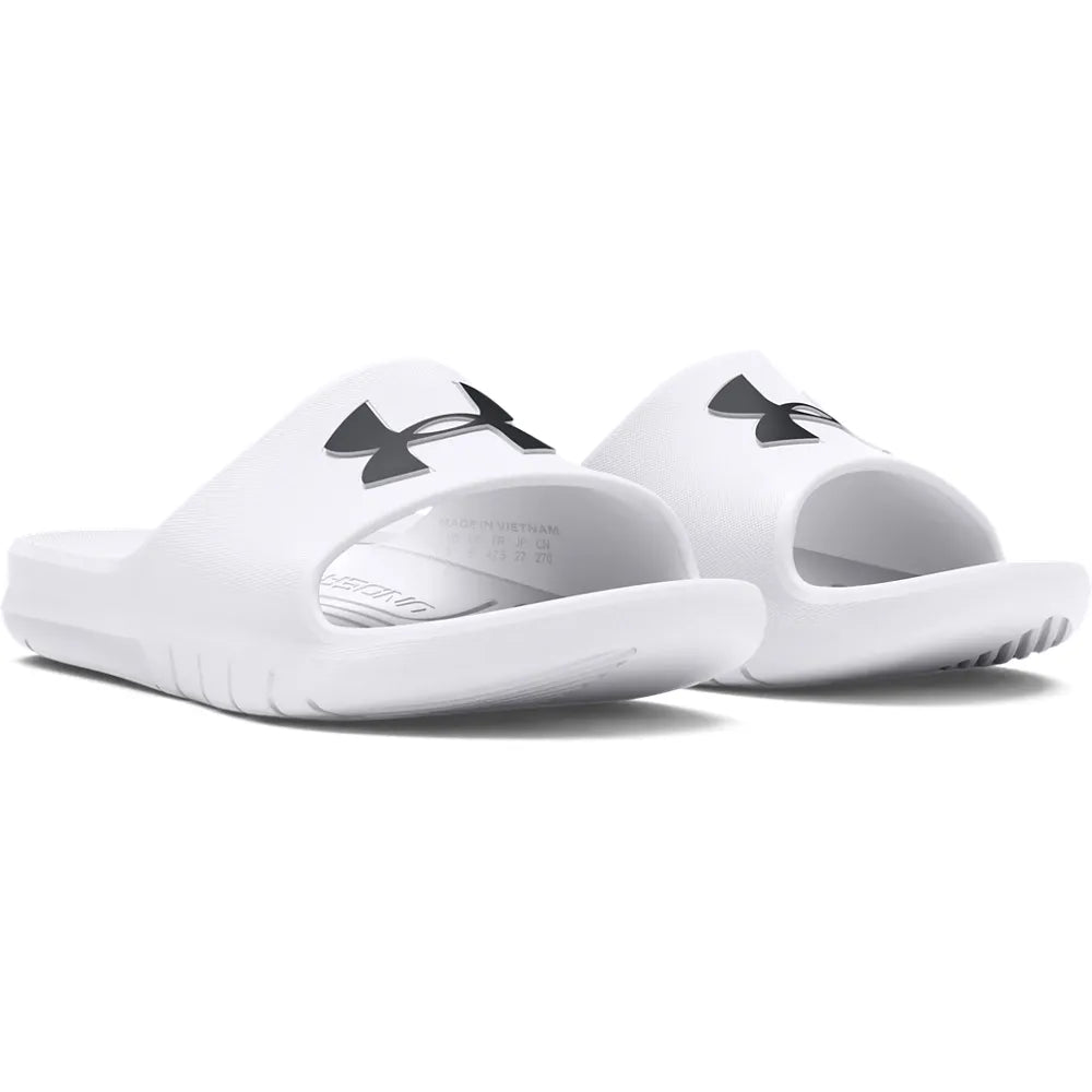 Under Armour PTH SL Slide Λευκό – Τρισδιάστατη λήψη που αναδεικνύει τον καθαρό σχεδιασμό και το αθλητικό στυλ