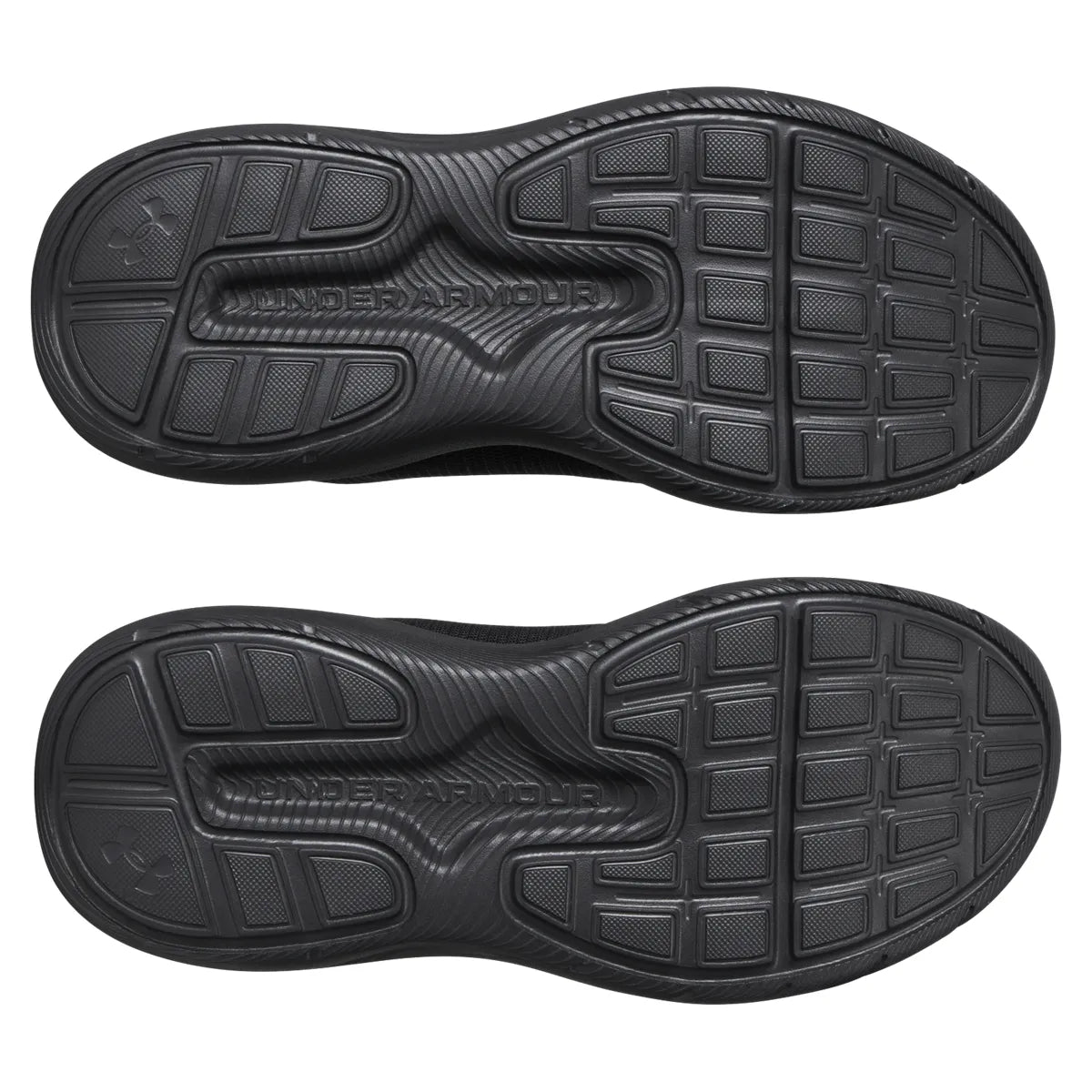 Κοντινή λήψη της εξωτερικής σόλας του Under Armour Phade RN 3 – καουτσούκ υψηλής πρόσφυσης για σταθερότητα