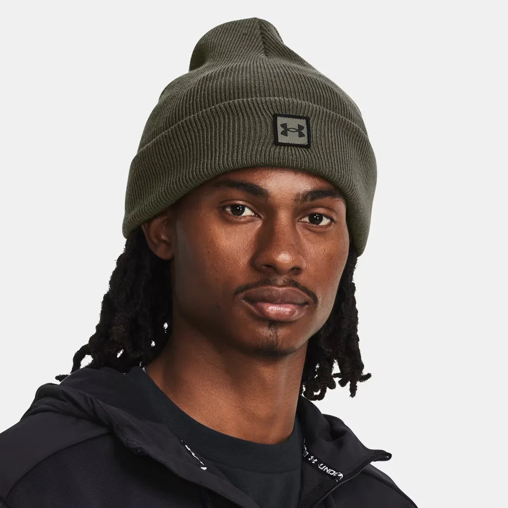Under Armour Halftime Cuff Beanie Γκρι – Φορεμένος σκούφος σε μοντέλο, δείχνει εφαρμογή και casual αθλητικό στυλ