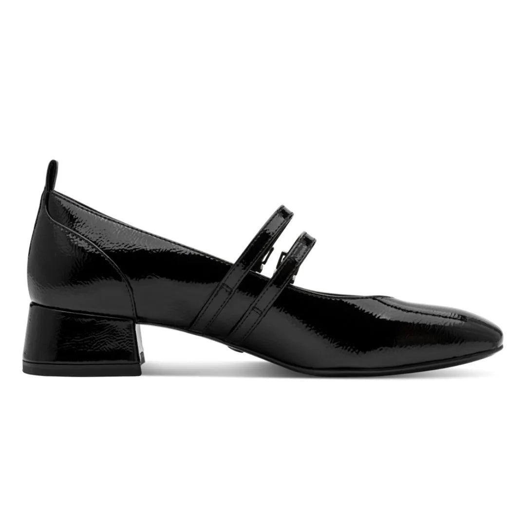 Tamaris 1-22318-43-007 Black Patent πλάγια μέσα