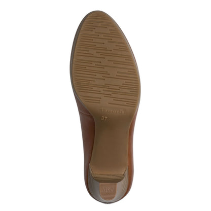 Tamaris 1-22410-41-305 Cognac γυναικείες γόβες κάτω όψη σόλας