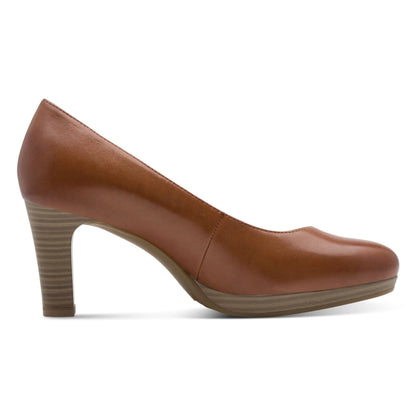 Tamaris 1-22410-41-305 Cognac γυναικείες γόβες πλάγια μέσα