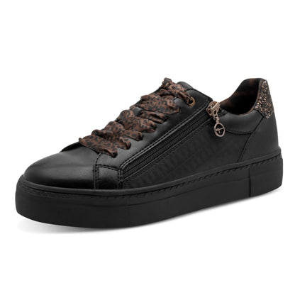 Tamaris 1-23313-41-090 Black/Leopard γυναικεία sneakers 3/4 έξω