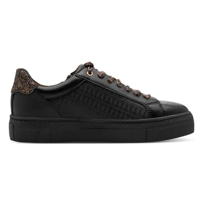 Tamaris 1-23313-41-090 Black/Leopard γυναικεία sneakers πλάγια μέσα