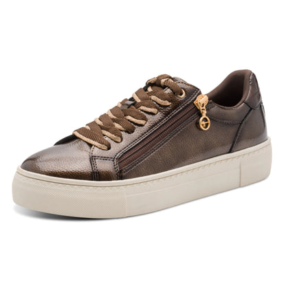 Tamaris 1-23313-41-359 Brown Patent γυναικεία sneakers 3/4 έξω