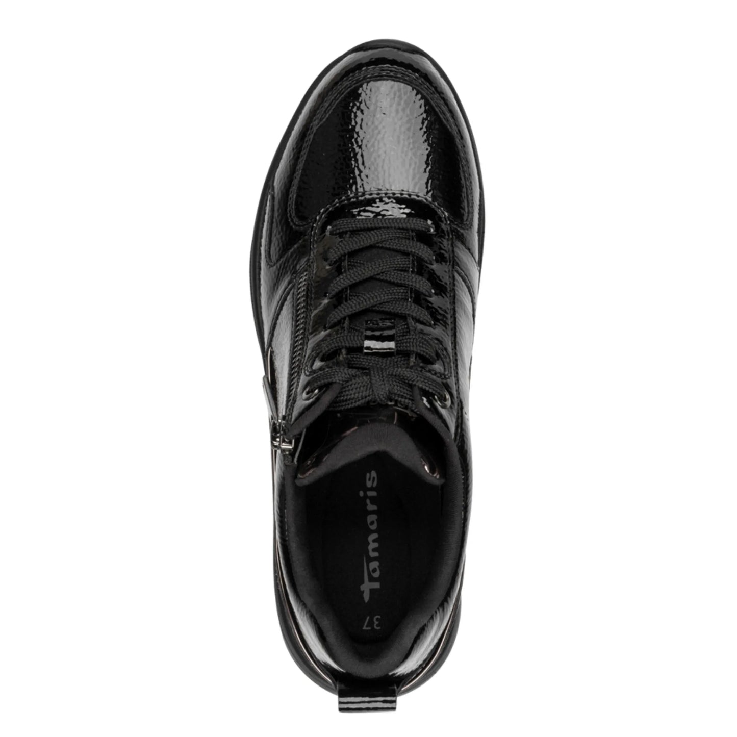 Tamaris 1-23754-45-018 Black Patent γυναικεία sneakers πάνω όψη