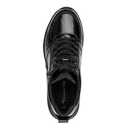 Tamaris 1-23754-45-018 Black Patent γυναικεία sneakers πάνω όψη