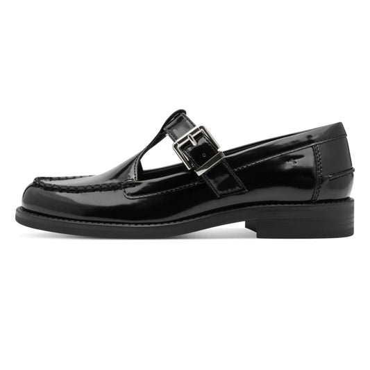 Tamaris 1-24253-47-001 Black γυναικεία μοκασίνια πλάγια έξω