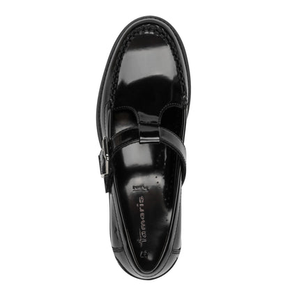 Tamaris 1-24253-47-001 Black γυναικεία μοκασίνια πάνω όψη