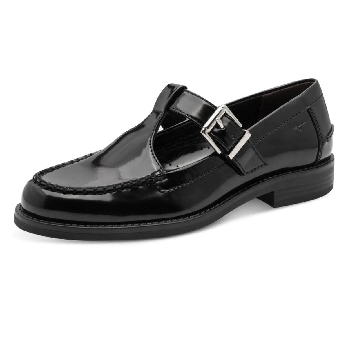 Tamaris 1-24253-47-001 Black γυναικεία μοκασίνια 3/4 έξω