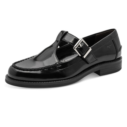 Tamaris 1-24253-47-001 Black γυναικεία μοκασίνια 3/4 έξω