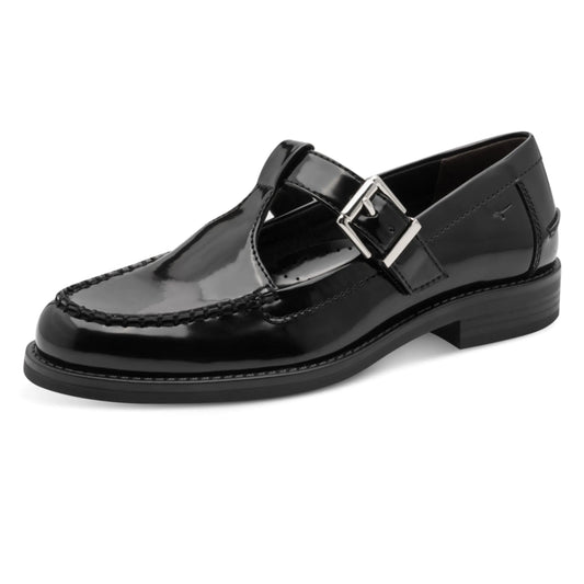 Tamaris 1-24253-47-001 Black γυναικεία μοκασίνια 3/4 έξω