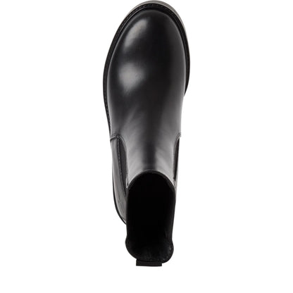 Tamaris 1-25013-47-003 Black Leather γυναικεία μποτάκια πάνω όψη