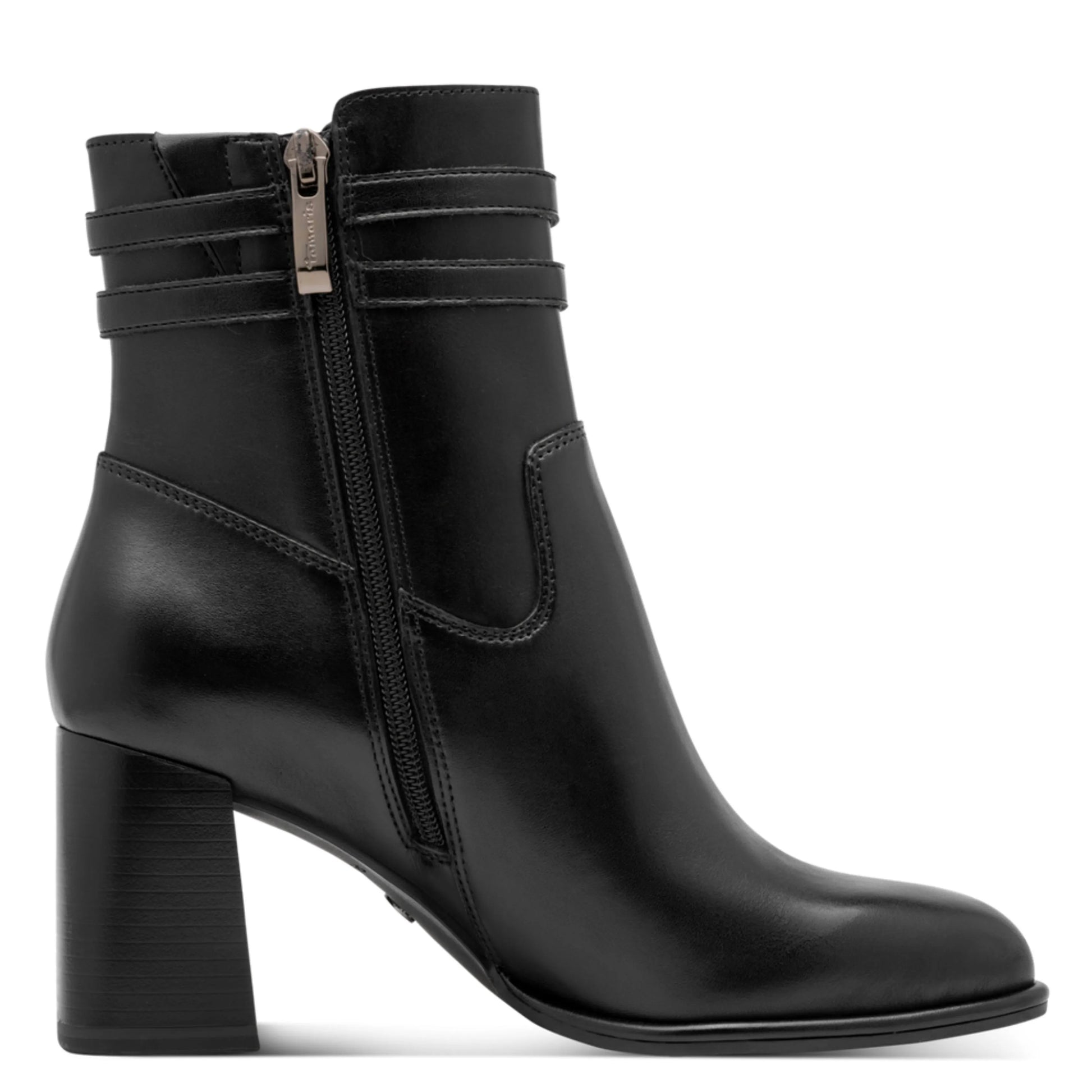 Tamaris 1-25390-47-001 Black γυναικεία μποτάκια πλάγια μέσα