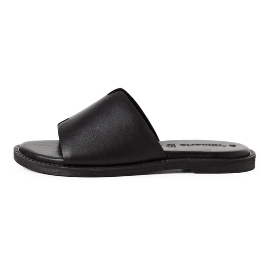 Tamaris 1-27135-42-001 Black γυναικείες παντόφλες πλάγια έξω