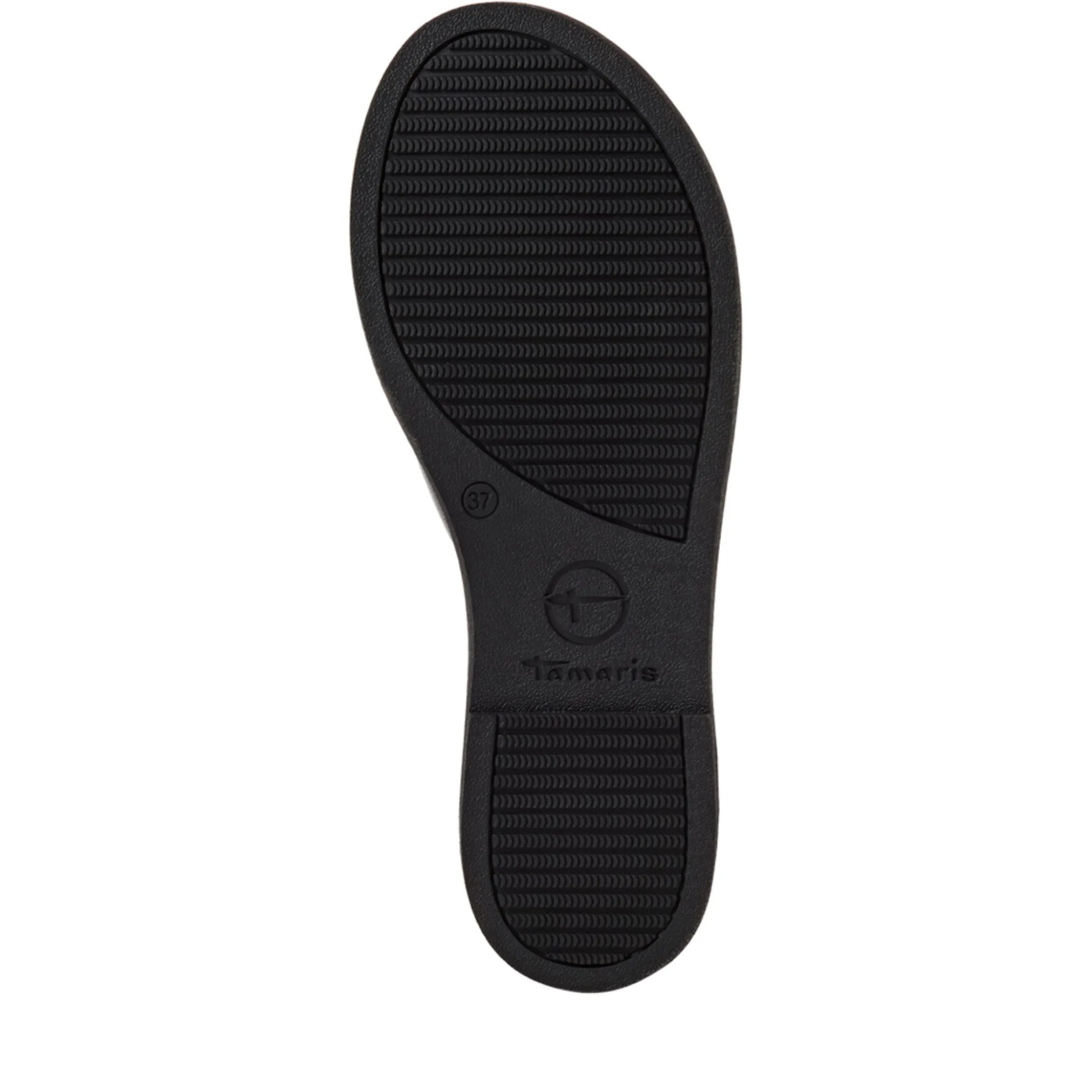 Tamaris 1-27135-42-001 Black γυναικείες παντόφλες κάτω όψη σόλας