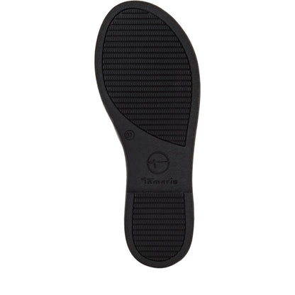 Tamaris 1-27135-42-001 Black γυναικείες παντόφλες κάτω όψη σόλας