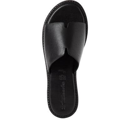 Tamaris 1-27135-42-001 Black γυναικείες παντόφλες πάνω όψη