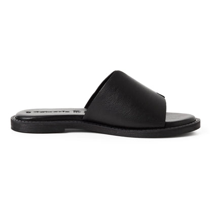 Tamaris 1-27135-42-001 Black γυναικείες παντόφλες πλάγια μέσα
