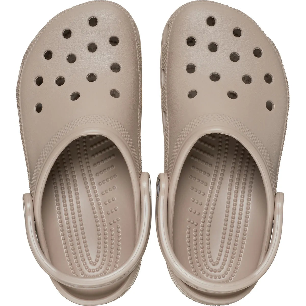 crocs classic clog πάνω όψη ζευγάρι, taupe