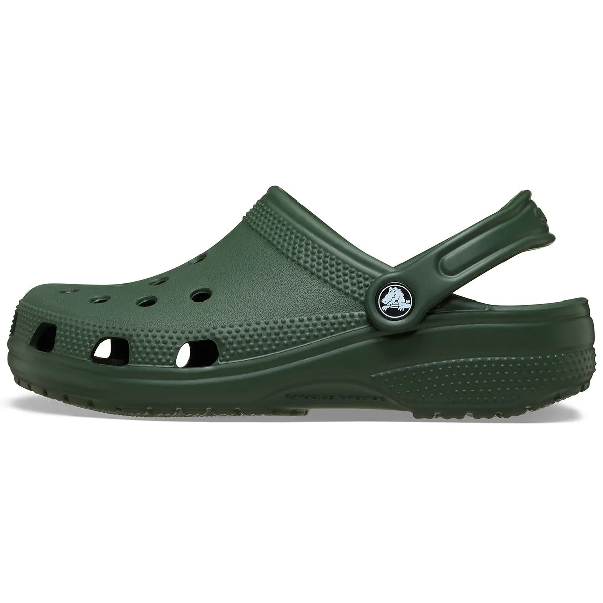 crocs classic clog πλάγια όψη εξωτερική πλευρά no2, πράσινο χρώμα