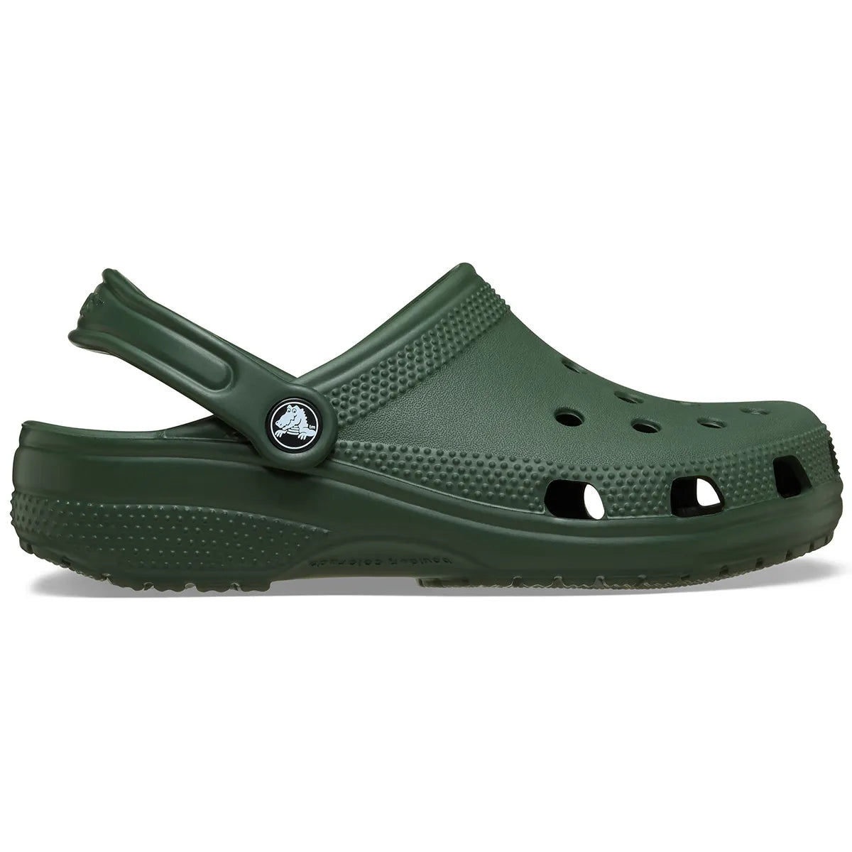crocs classic clog πλάγια όψη εξωτερική πλευρά, πράσινο χρώμα