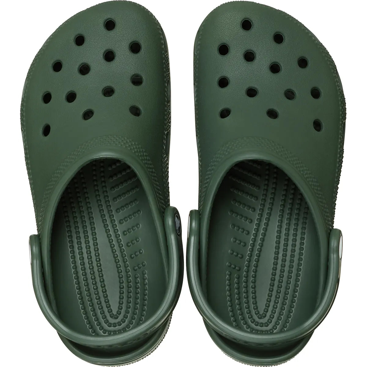 crocs classic clog πάνω όψη ζευγάρι, πράσινο χρώμα