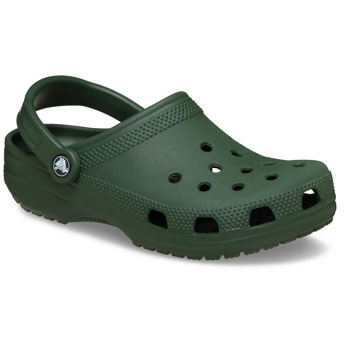 crocs classic clog όψη 3/4 εξωτερική πλευρά, πράσινο χρώμα