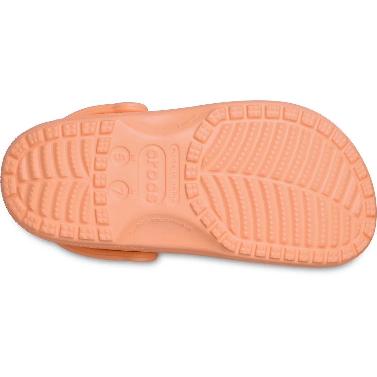 crocs classic clog κάτω όψη σόλας, electric sunstone