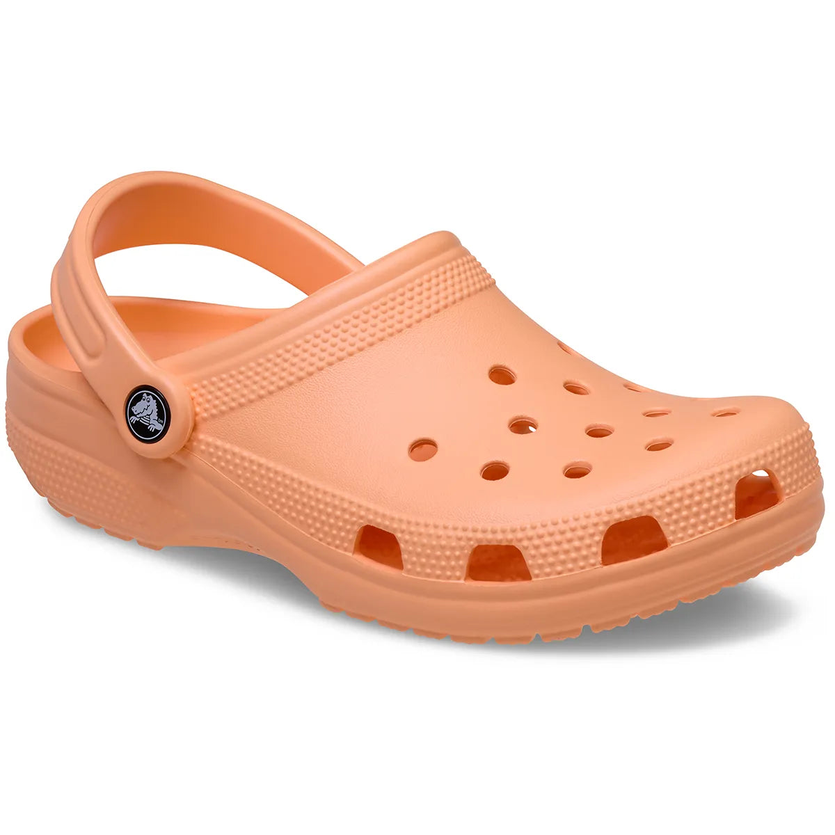 crocs classic clog όψη 3/4 εξωτερική πλευρά, electric sunstone