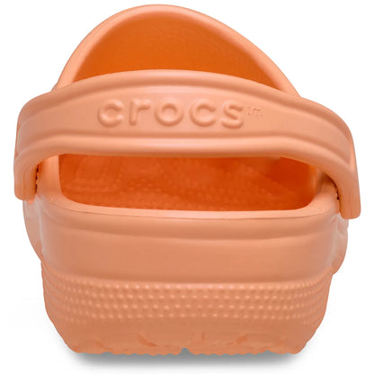 crocs classic clog πίσω όψη ζευγάρι, electric sunstone