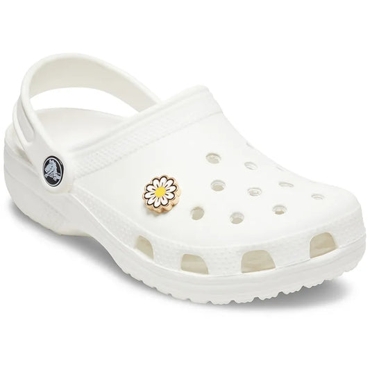 Crocs Jibbitz Elevated Daisy Μεταλλικό Λευκό Αξεσουάρ