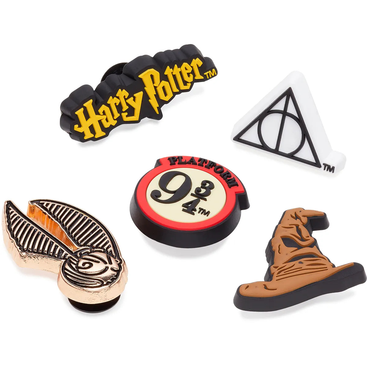crocs jibbitz harry potter symbols 5 pack crocs αξεσουάρ πάνω όψη