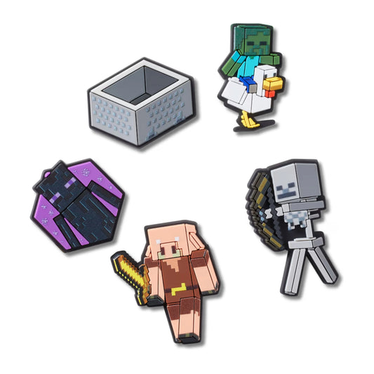 crocs jibbitz minecraft 5 pack crocs αξεσουάρ πάνω όψη