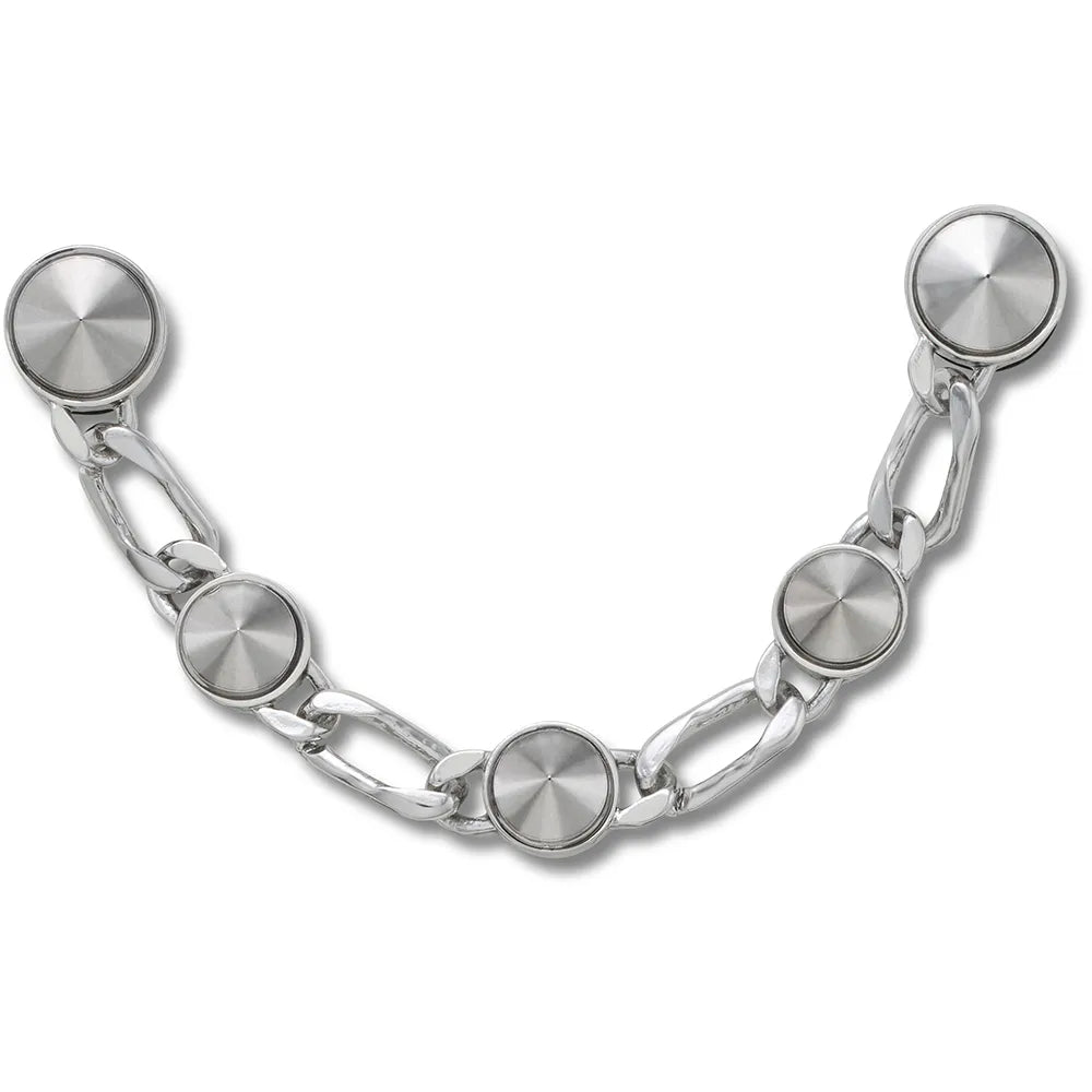 Crocs Jibbitz Silver Luxe Studded Chain Μεταλλικό Αξεσουάρ