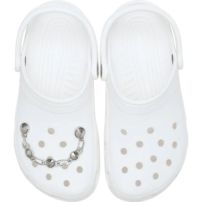 Crocs Jibbitz Silver Luxe Studded Chain Μεταλλικό Αξεσουάρ