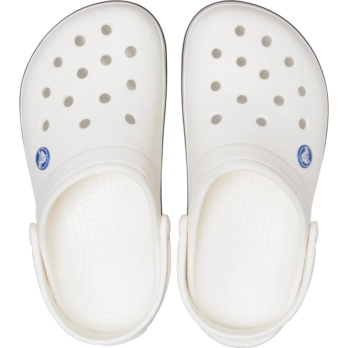 crocs crocband clog πάνω όψη ζευγάρι, χρώμα λεύκο