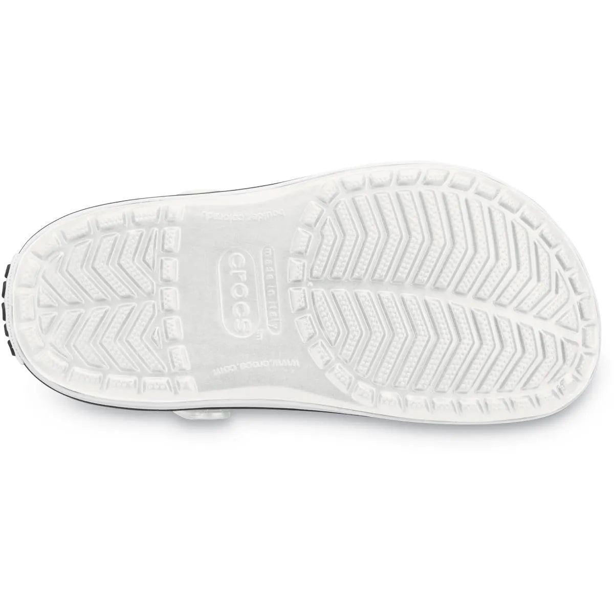 crocs crocband clog κάτω όψη σόλας, χρώμα λεύκο
