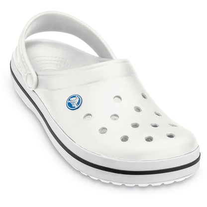 crocs crocband clog όψη 3/4 εξωτερική πλευρά, χρώμα λεύκο