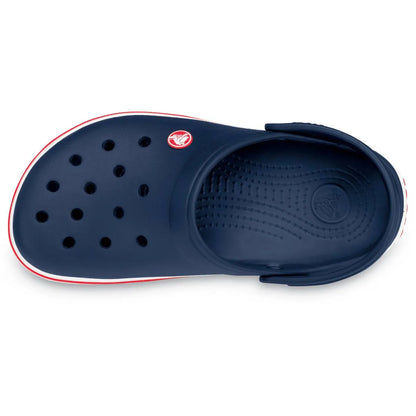 crocs crocband clog πάνω όψη ζευγάρι, χρώμα navy