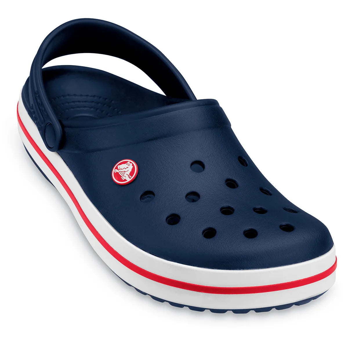 crocs crocband clog όψη 3/4 εξωτερική πλευρά, χρώμα navy
