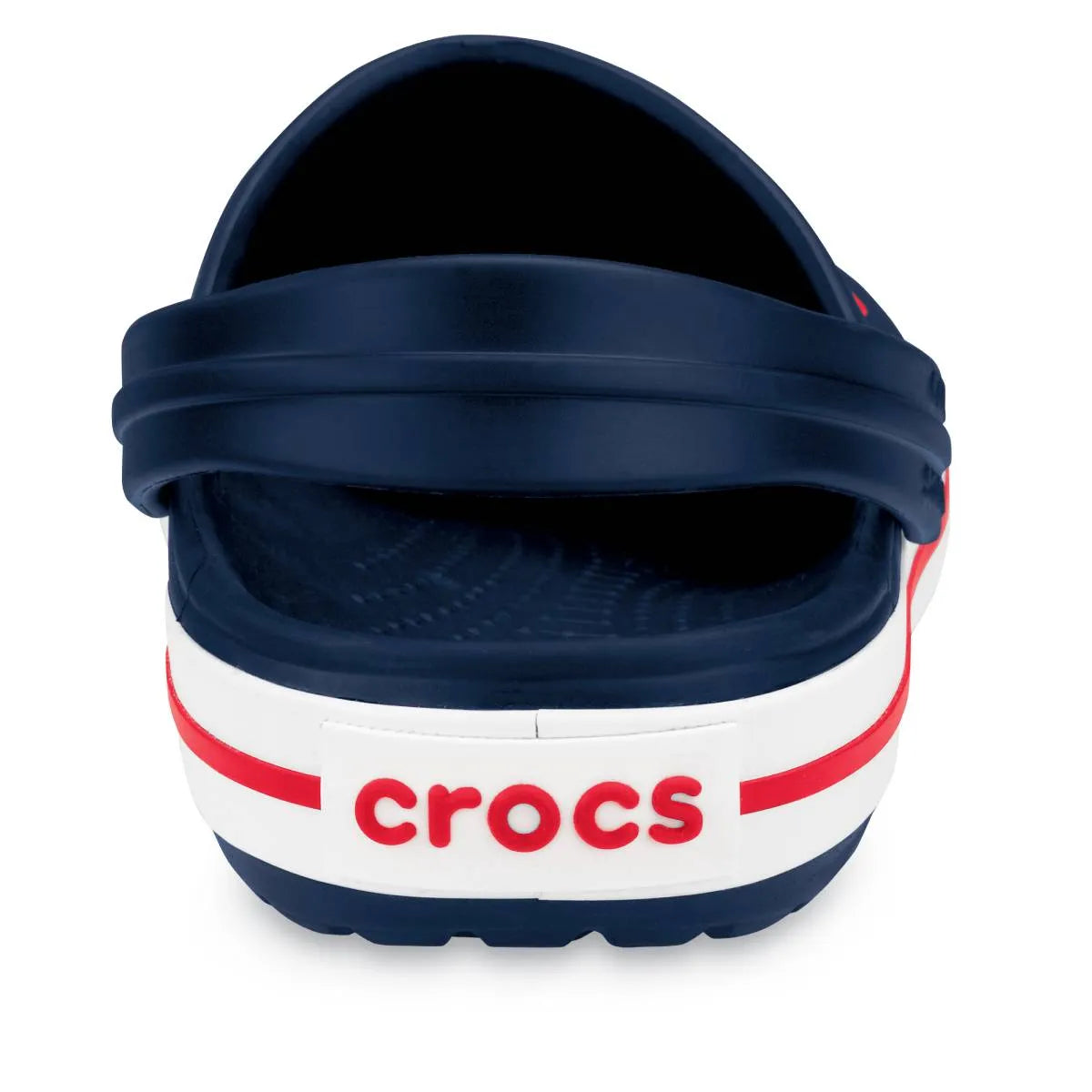crocs crocband clog πίσω όψη ζευγάρι, χρώμα navy