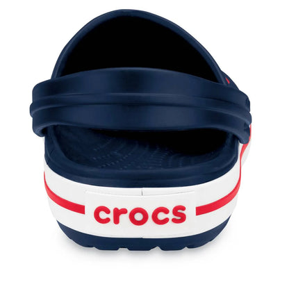crocs crocband clog πίσω όψη ζευγάρι, χρώμα navy