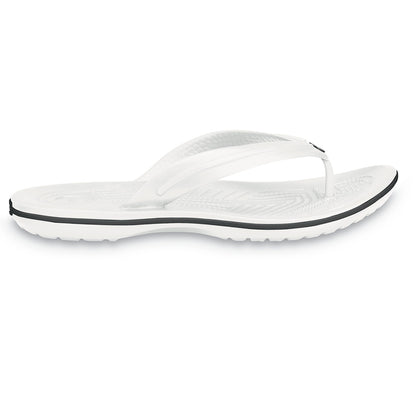 Crocs Crocband Flip Unisex Ανατομική Σαγιονάρα Λευκή 100